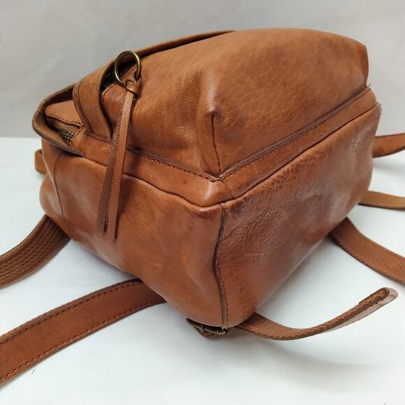 Madewell Brown Leather Zipper Pockets Top handle Backpack main image 11